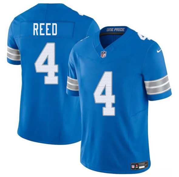 Men & Women & Youth Detroit Lions #4 D.J. Reed Blue 2025 F.U.S.E. Vapor Limited Stitched Jersey